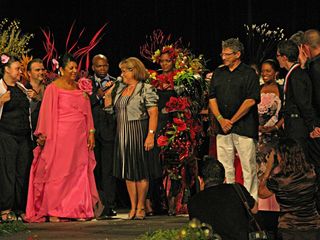 Flor-amazone_Josiane Coupry Présidente Interflora France et Eric Molika