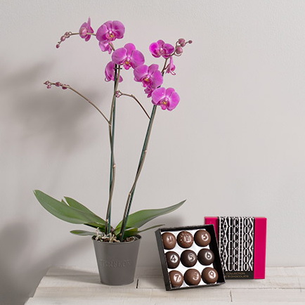 Interflora Orchidée et chocolat Fauchon