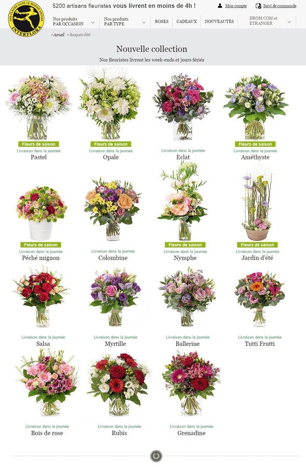 Interflora présente ses bouquets de saison - Le pouvoir des fleurs
